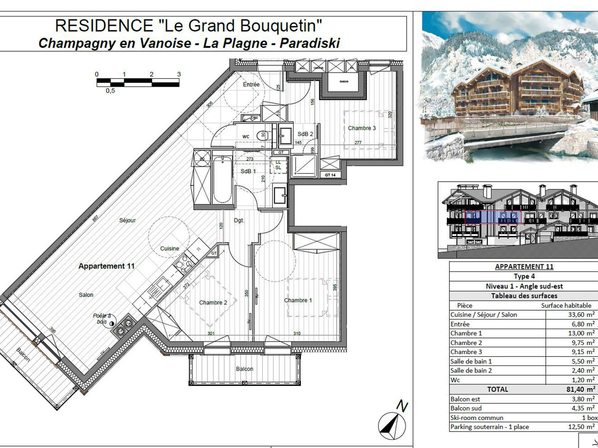 Grand Bouquetin - Appartement 8 pers, 3 ch, balcons Sud - Photo 3