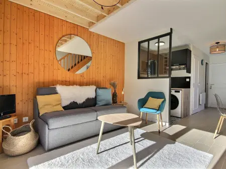 Duplex 6 pers rénové, balcon sud-est, La Plagne 1800 : photo 2