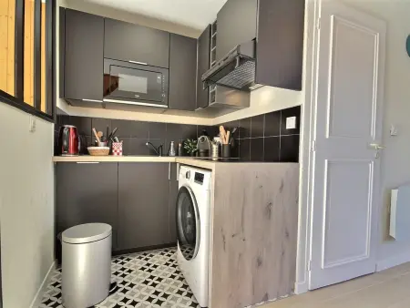 Duplex 6 pers rénové, balcon sud-est, La Plagne 1800 : photo 3