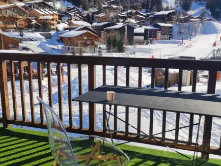 Duplex 6 pers rénové, balcon sud-est, La Plagne 1800 : photo 6
