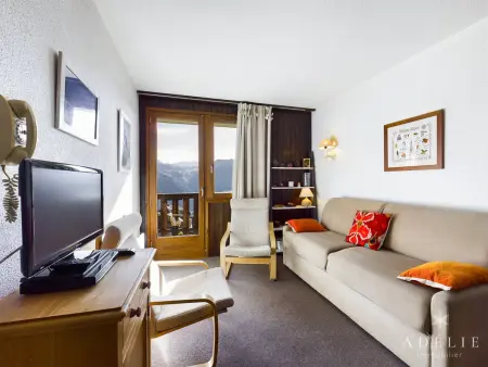 Location appartement à Montvalezan La Rosière, Charmant T2 au pied des pistes avec balcon, plein sud et Wifi