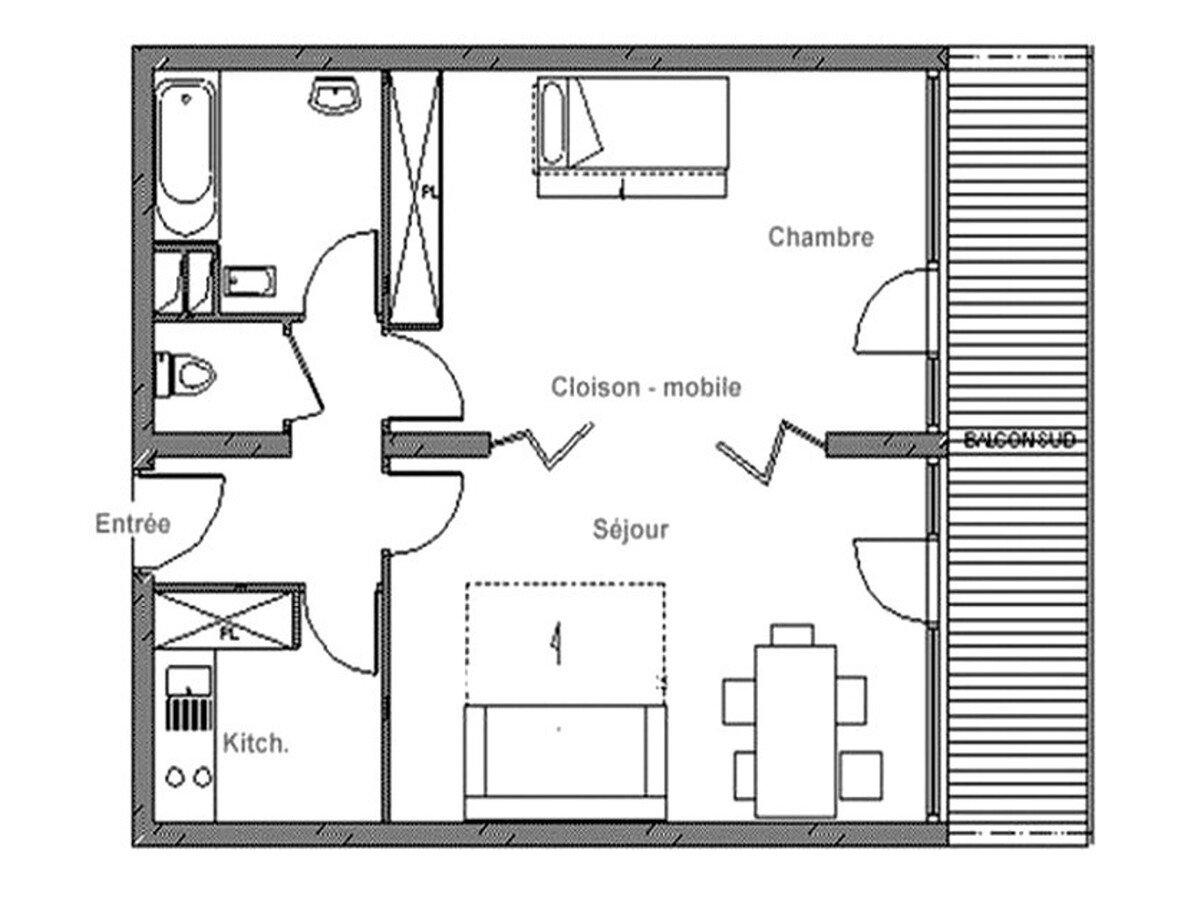 Appartement 5 pers. balcon Sud, 7e étage aux Menuires - Photo 14