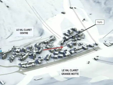 Studio rénové aux pieds des pistes à Tignes, balcon Sud : photo 11