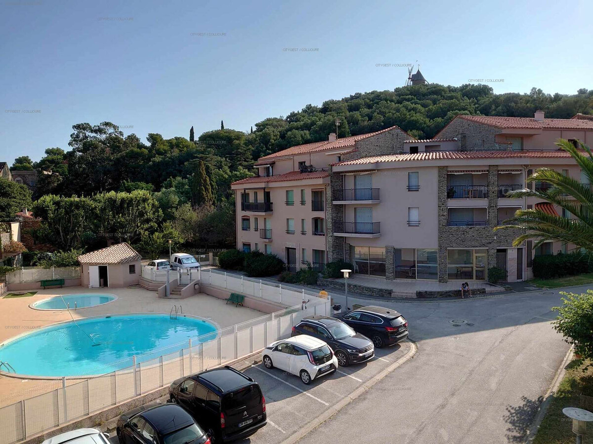 Studio 28m² Collioure, piscine et parking privé - Photo 9