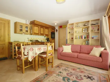 Location appartement à Les Houches, 3 pièces cabine 5 pers, terrasse, parking, vue Mont-Blanc