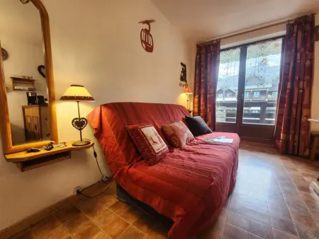 Studio 20m² centre Samoëns, balcon, parking privatif : photo 5