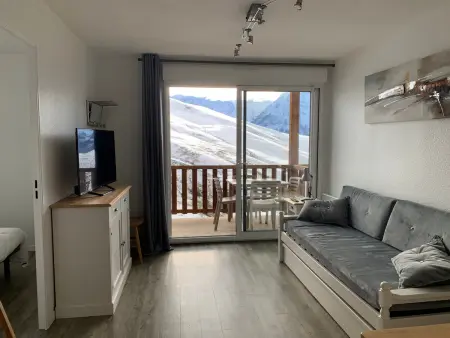 Location appartement à Peyragudes, Appartement cosy T2 à Peyragudes pour 6 pers, proche pistes, navette gratuite, accès Spassio inclus