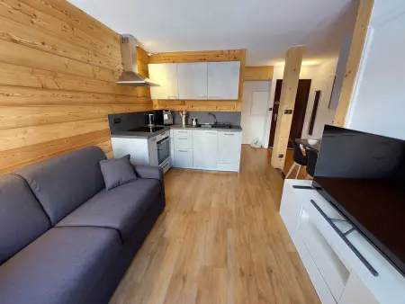 Location appartement à Les Deux Alpes, Charmant T2 proche pistes, balcon et parking