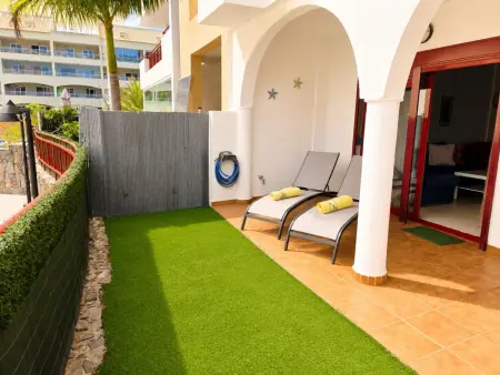 Appartement Palm-Mar : terrasse vue piscine, 3 bassins, 600m mer : photo 2