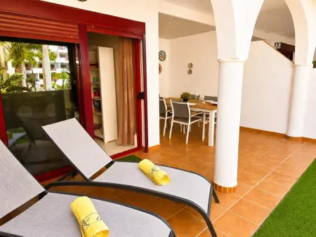 Appartement Palm-Mar : terrasse vue piscine, 3 bassins, 600m mer : photo 3