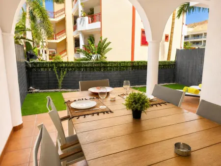 Appartement Palm-Mar : terrasse vue piscine, 3 bassins, 600m mer : photo 5