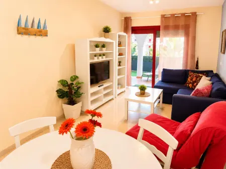 Appartement Palm-Mar : terrasse vue piscine, 3 bassins, 600m mer : photo 9