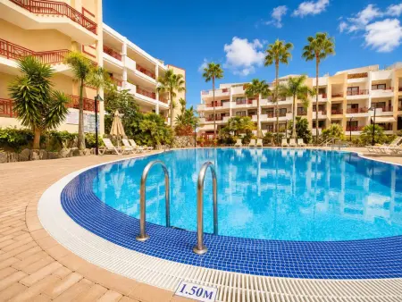 Appartement Palm-Mar : terrasse vue piscine, 3 bassins, 600m mer : photo 25