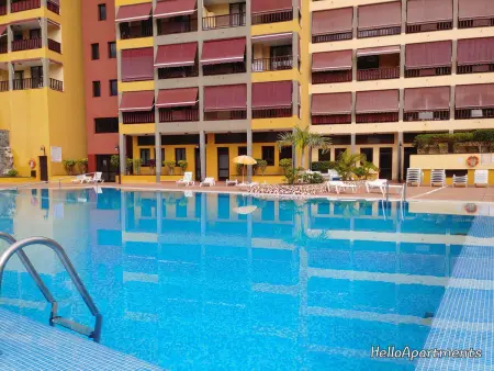 Appartement moderne Puerto de Santiago, terrasse vue piscine : photo 3
