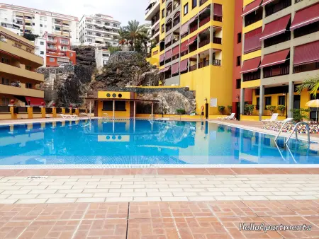 Appartement moderne Puerto de Santiago, terrasse vue piscine : photo 4