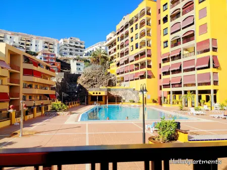 Appartement moderne Puerto de Santiago, terrasse vue piscine : photo 8