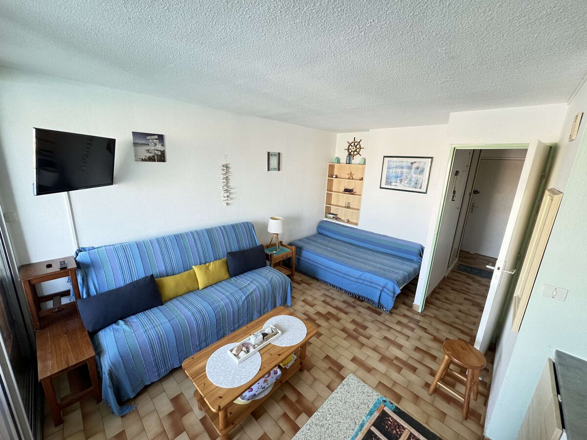 Studio cabine 4 pers. parking, animaux, vue port - Photo 3