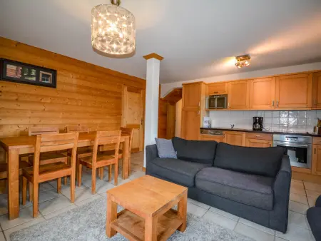 Location appartement à Morzine, Appartement Morzine 64m² - Proche remontées mécaniques, WiFi, Sauna, Parking, 6 Pers.