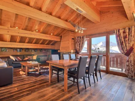 Location appartement à Belle Plagne, Magnifique appartement 6 pers, prestations haut de gamme avec cheminée