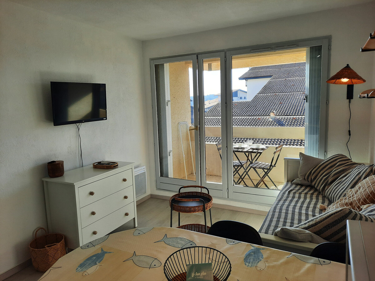 Studio rénové Seignosse, balcon sud, 300m plage - Photo 8