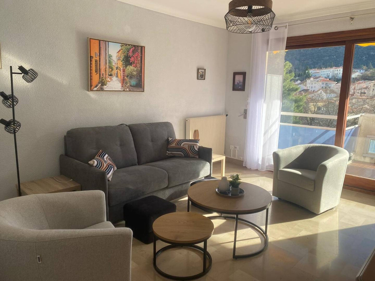 F2 50m² parking & terrasse sud à Amélie-les-Bains - Photo 1