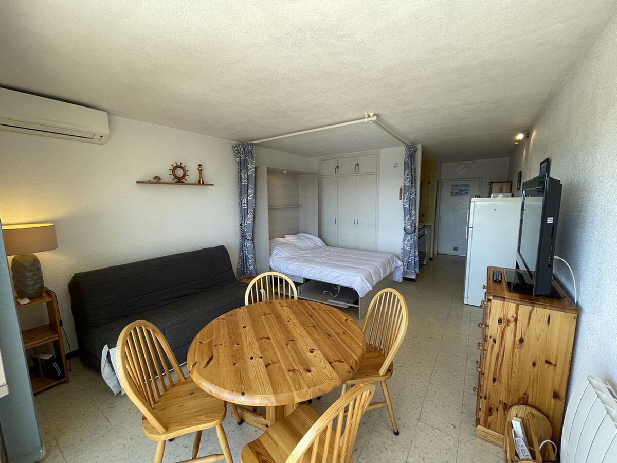 Studio climatisé face au port avec vue mer à Saint-Cyprien - Photo 3