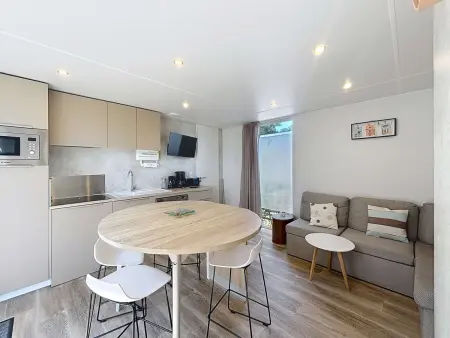 Mobil-home tout confort 6 pers, 3 ch, 2 sdb, piscine, à 200m de la plage, plein cœur de Jullouville - Photo 5