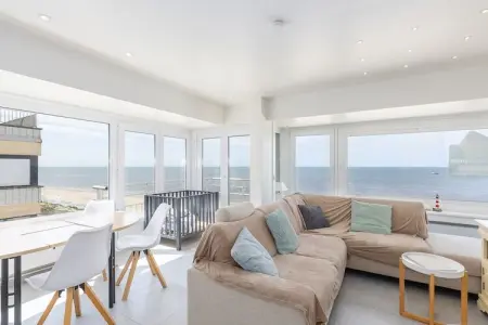 Location appartement à Westende, Appartement lumineux avec vue frontale sur la mer