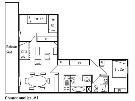 Appartement 3 pièces 6 pers, balcon sud, parking à Méribel : photo 23