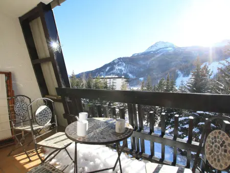 Studio 4 pers à Serre-Chevalier, balcon et casier à ski : photo 11