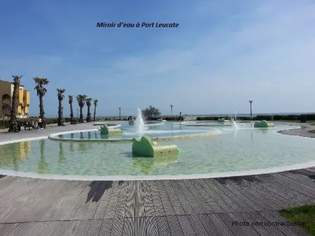 T2 vue mer à Port Leucate, plage devant la résidence, parking privé : photo 12