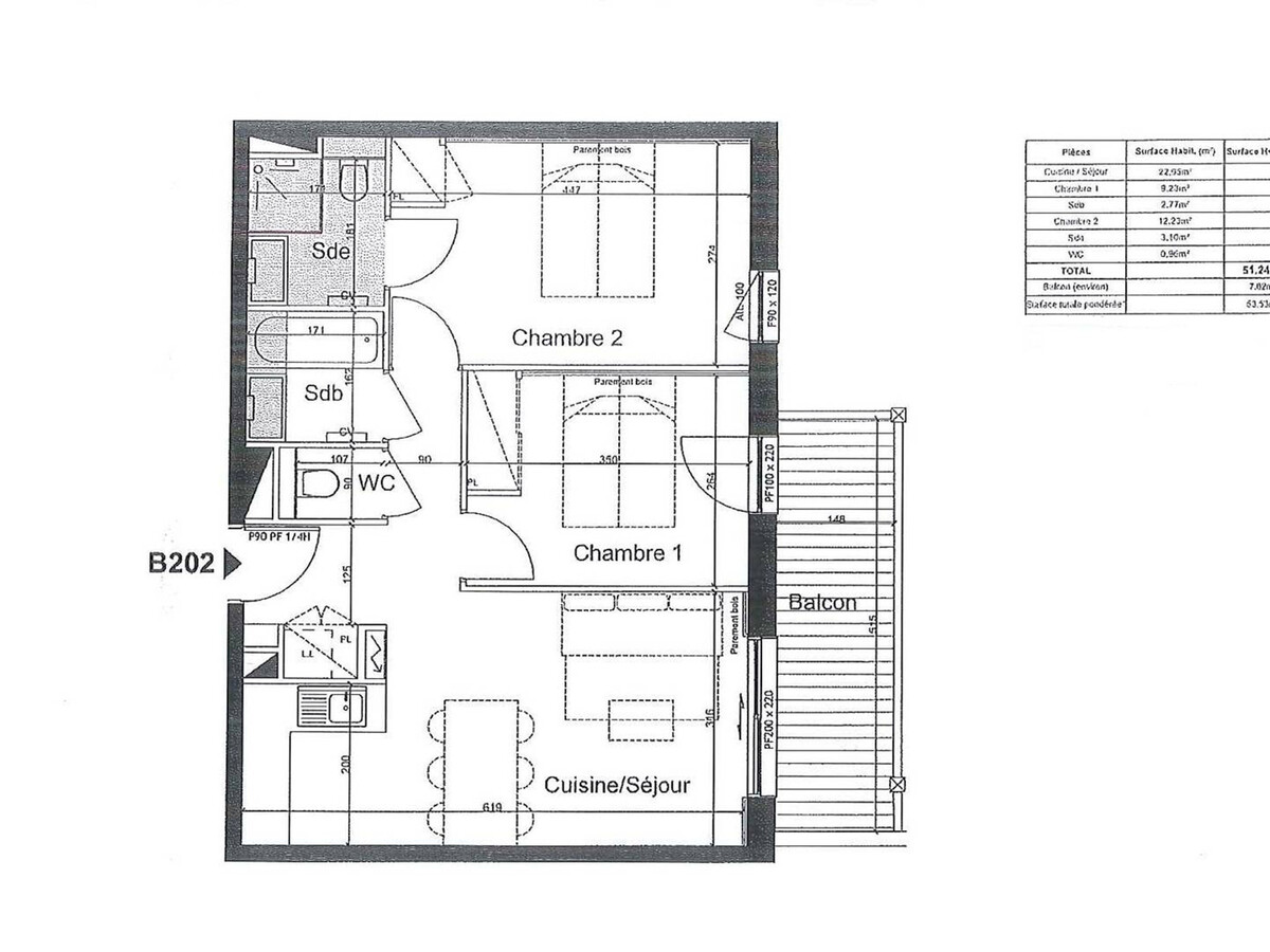 Appartement 6 pers, 2 chambres, balcon, parking, WIFI - Photo 11