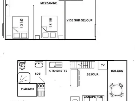 Studio mezzanine Les Saisies, 4 pers, balcon sud - Photo 2