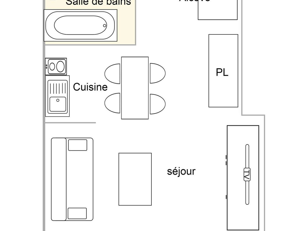 Studio cabine 4 pers. aux Saisies, balcon sud - Photo 3