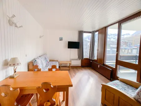 Location appartement à Tignes, Studio confortable à Tignes avec balcon et animaux admis