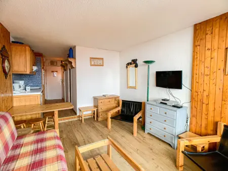 Studio 25m² Tignes Val Claret, balcon sud, 4 personnes