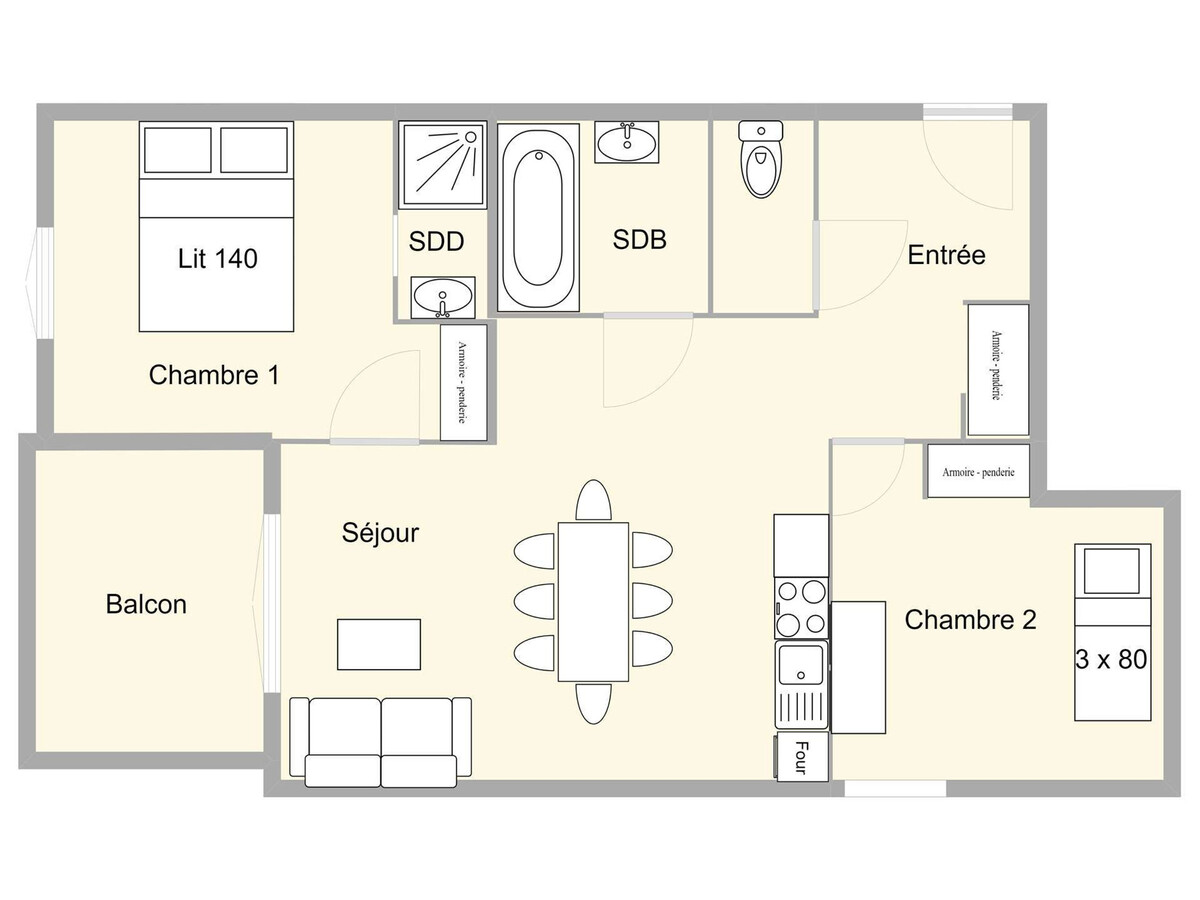 Appartement 3 pièces aux Saisies, piscine intérieure et parking - Photo 3