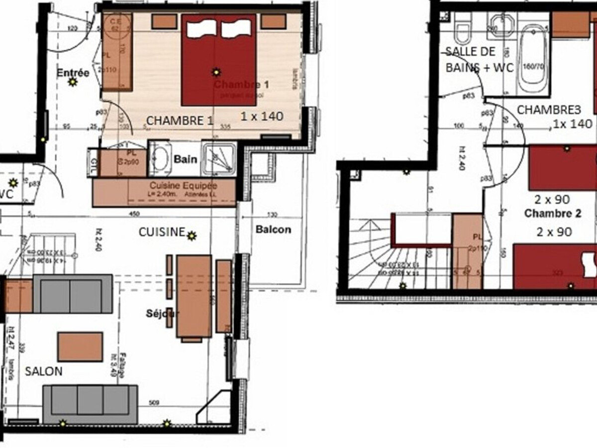 Duplex 4 pièces piscine intérieure chauffée aux Saisies - Photo 3