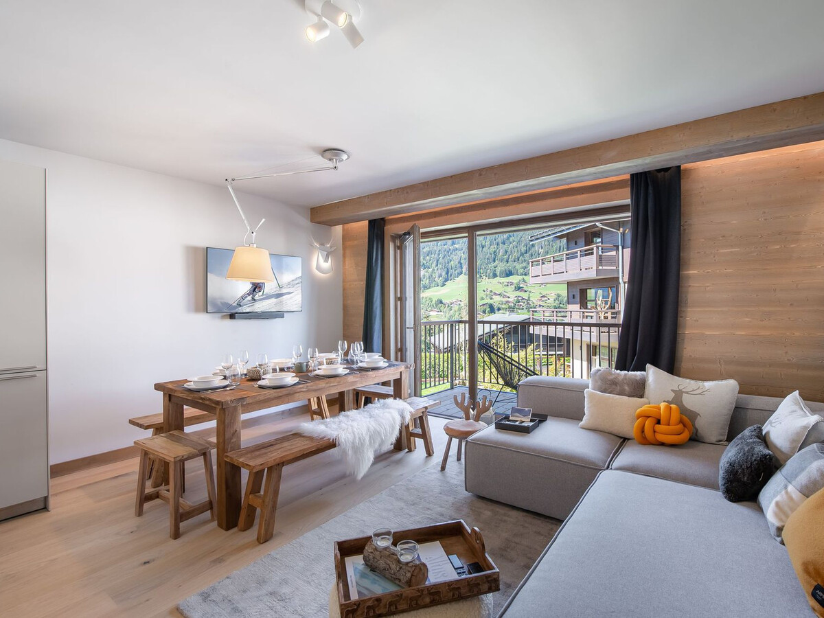 Appart 4 chambres Megève, balcon vallée et accès piscine - Photo 1