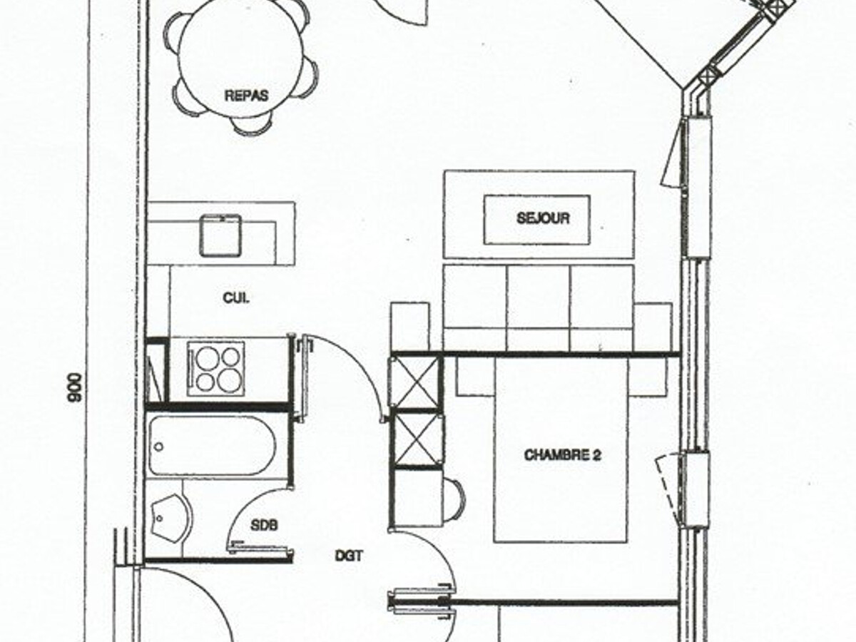 Appart 3p avec balcon sud, 7 couchages, animaux OK - Photo 9