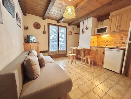 Location appartement à Crest Voland, Studio Cabine, 4 Pers. - Balcon, Parking Privé, à 100m des Pistes et Commerces