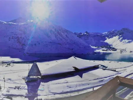 Studio 5 pers Tignes, balcon sud, vue lac : photo 12