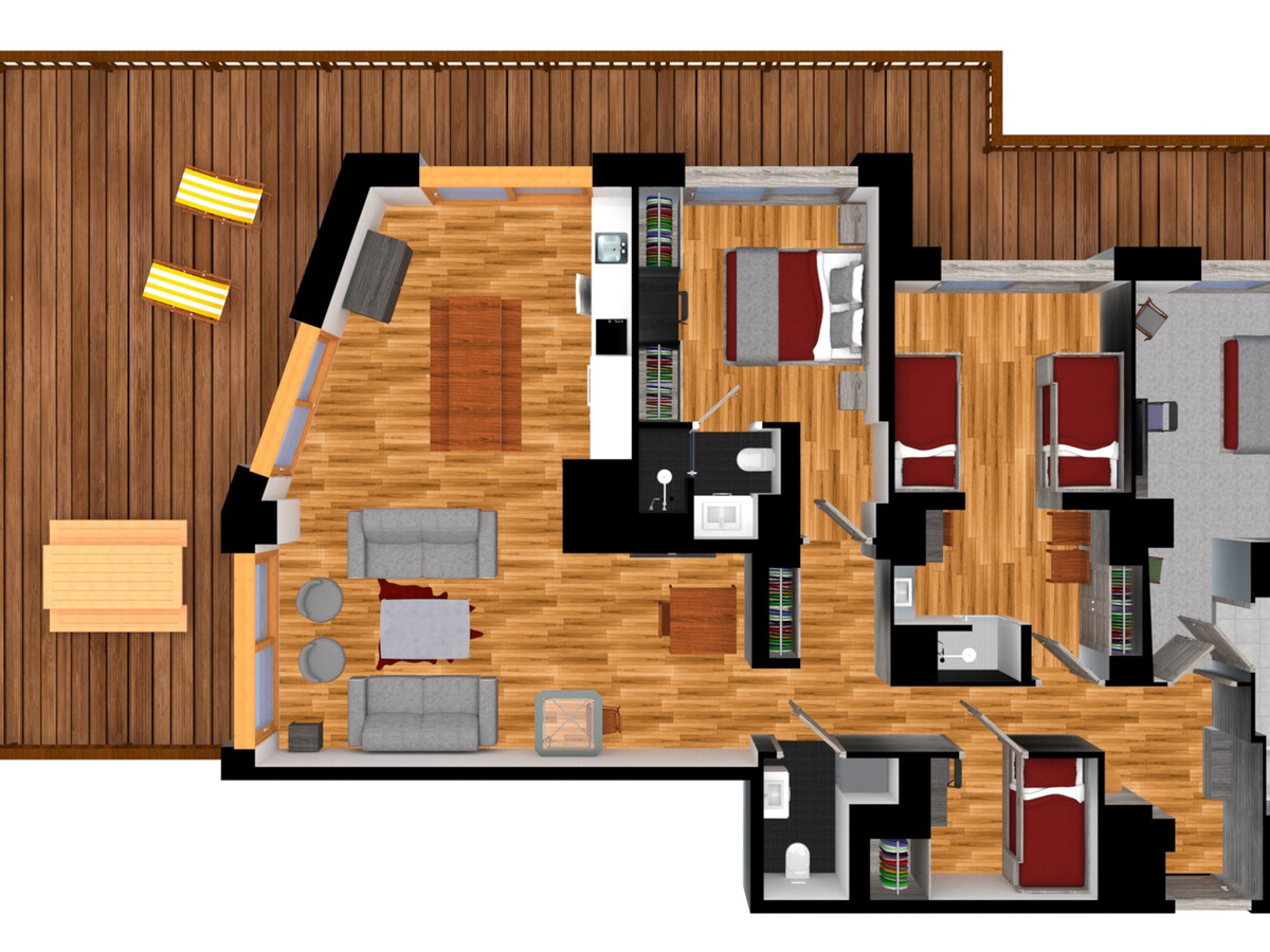 Aspen Lodge 11 : Appart 3 ch, sauna, pistes - Photo 14