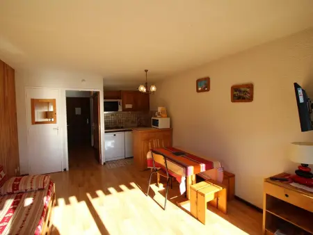 Studio cabine 4 pers, balcon plein sud - Auris en Oisans : photo 3