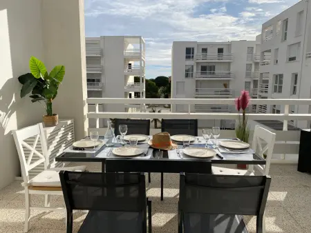 T3 climatisé 6 pers, terrasse, parking - Port Leucate : photo 7