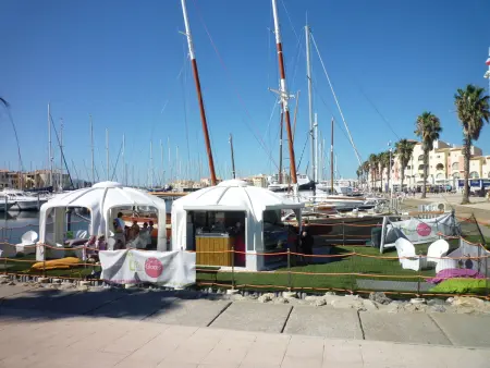T2 climatisé Port Leucate, terrasse vue chenal, 400m plage : photo 29