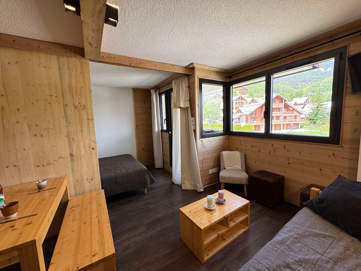Studio 4 pers Saint-Chaffrey, balcon vue montagne - Photo 2