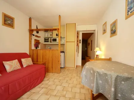 Location appartement à Les Houches, Studio cabine 4 pers près des télécabines, animaux admis parking
