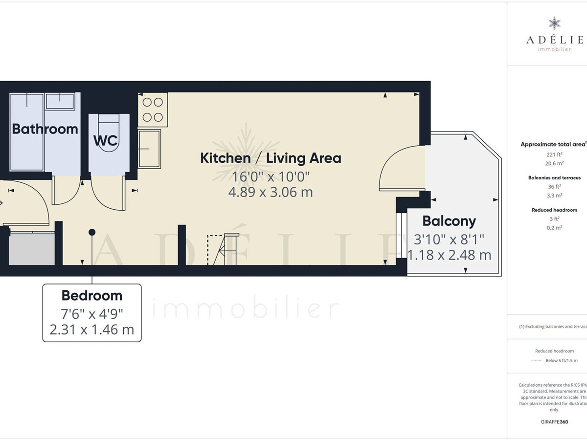 Studio Mezzanine 26 m² Balcon Sud, Pieds des Pistes - Photo 12
