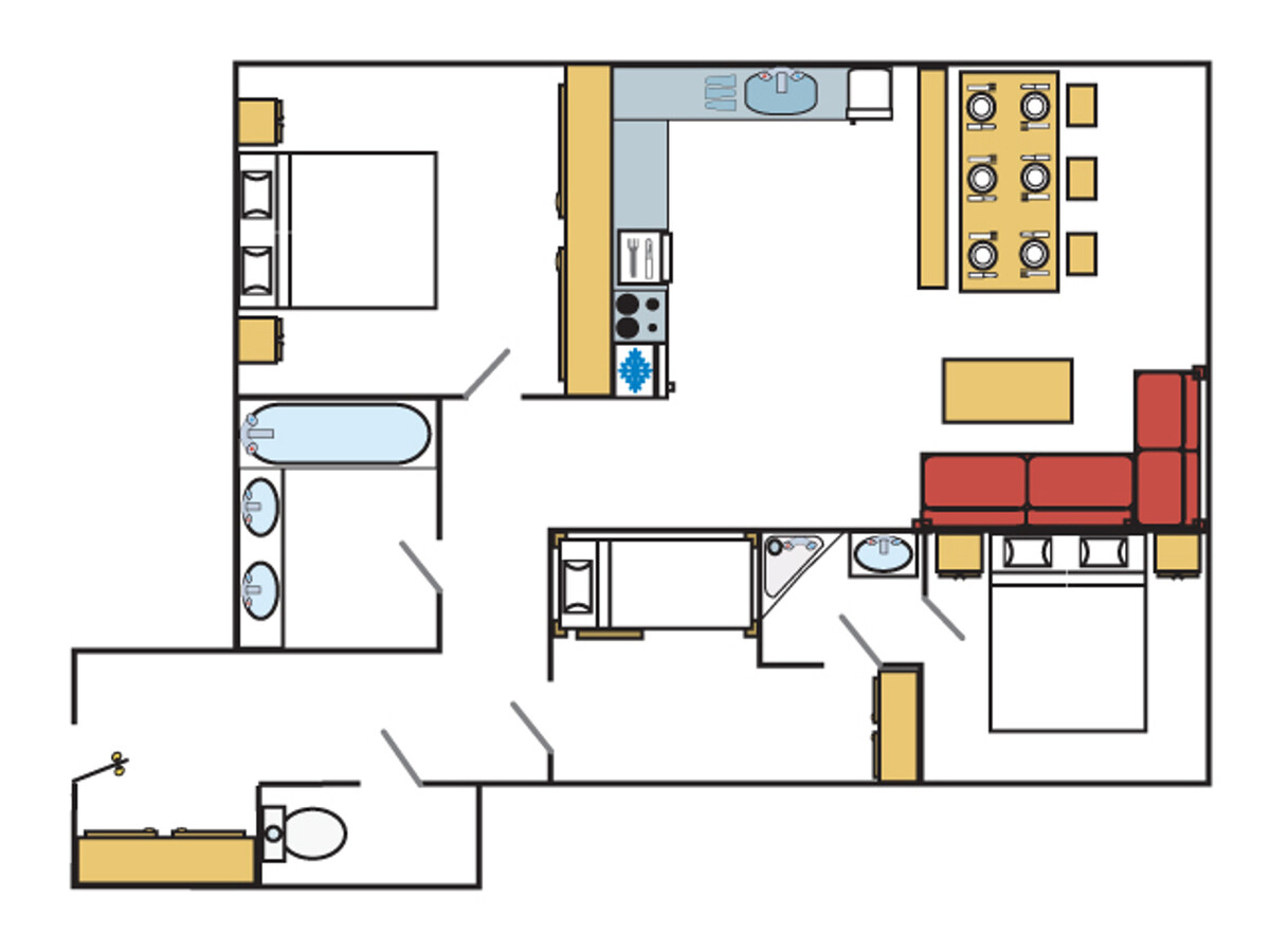 Appartement 6 pers. avec casier à ski à Val-d'Isère - Photo 14